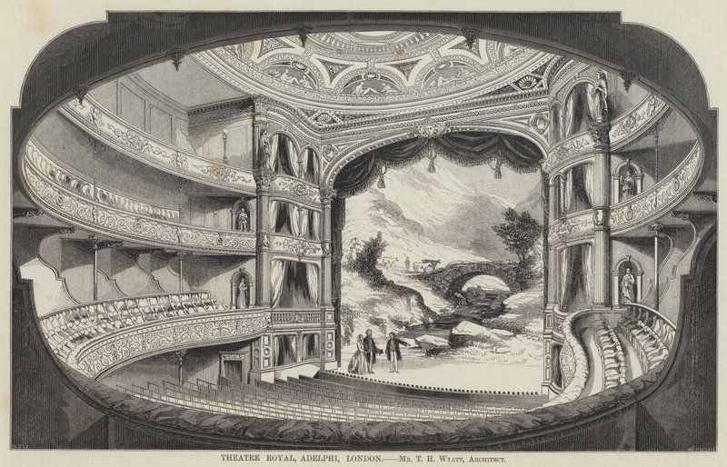 Theatre Royal, Adelphi, London (gravering) av English School
