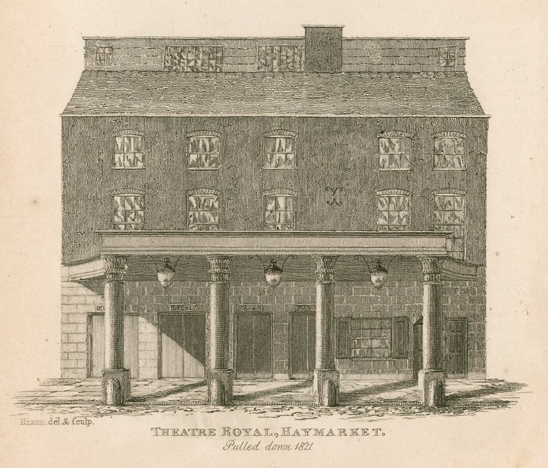 Theatre Royal, Haymarket, London, trakk ned 1821 av English School