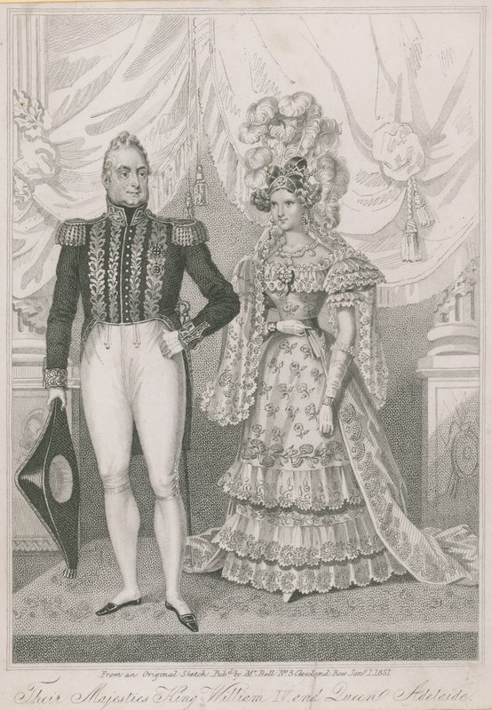 Deres Majesteter kong William IV og dronning Adelaide av English School
