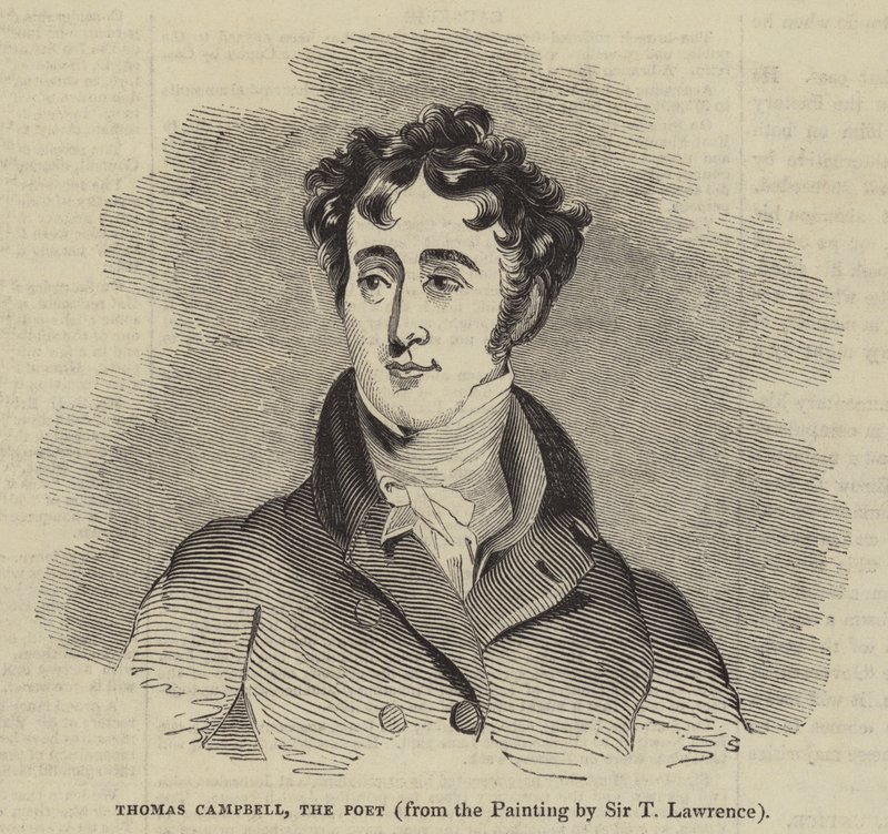 Thomas Campbell, poeten (gravering) av English School