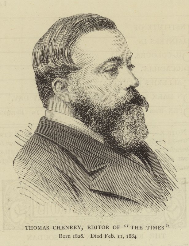 Thomas Chenery, redaktør av "The Times" (gravering) av English School