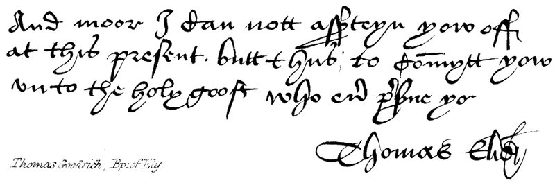 Thomas Goodrich, Bp: av Ely av English School