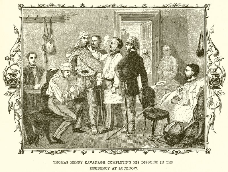 Thomas Henry Kavanagh fullfører sin Disguise in the Residency i Lucknow av English School