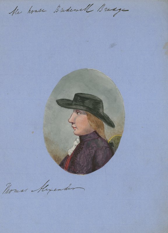 Thomas Hependen, huset, Bridewell Bridge (wc på papir) av English School