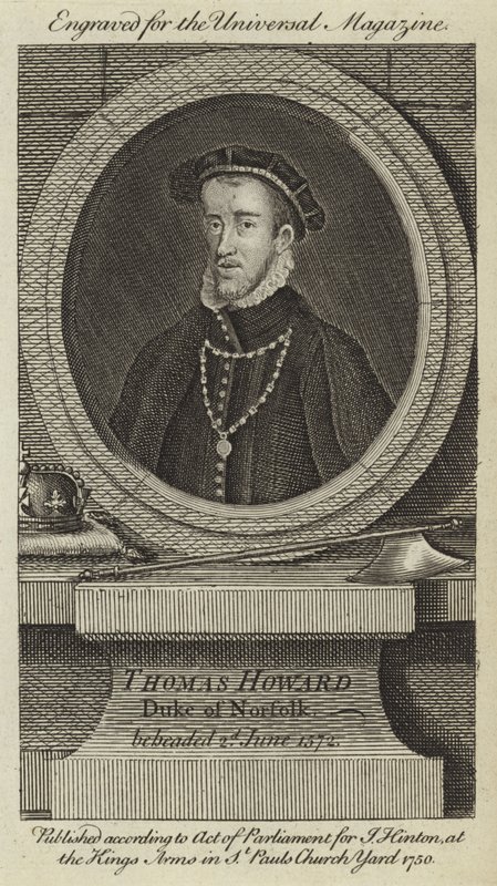 Thomas Howard, hertugen av Norfolk, halshugget 2. juni 1572 av English School
