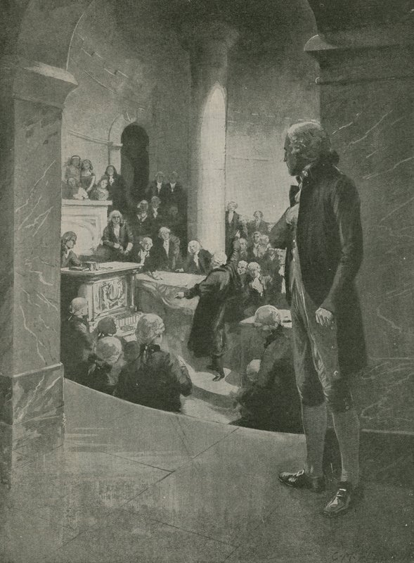 Thomas Jefferson lytter til forræderitalen av English School