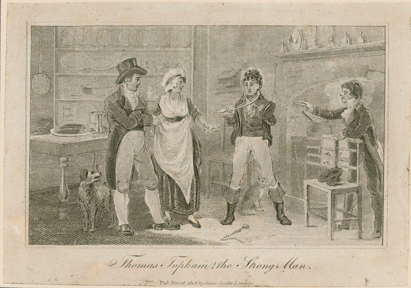 Thomas Topham, den sterke mannen i Islington av English School