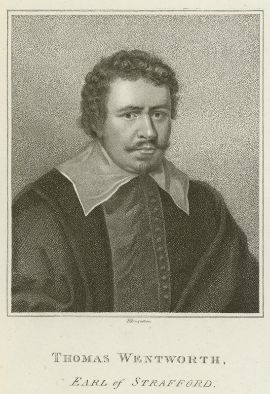 Thomas Wentworth, jarl av Strafford (gravering) av English School