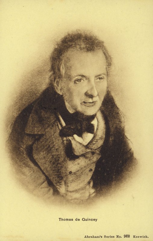 Thomas de Quincey (1785–1859), engelsk essayist (litografi) av English School