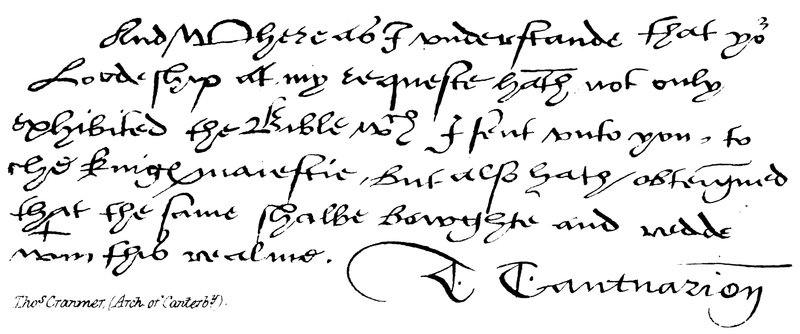 Thomas Cranmer, (Arch of Canterbury) av English School