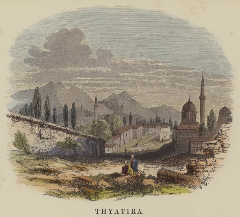 Tyatira (farget gravering) av English School