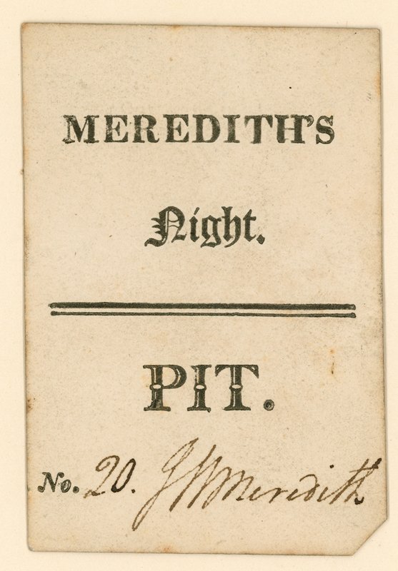 Billett til Drury Lane Theatre, London: Merediths Night av English School