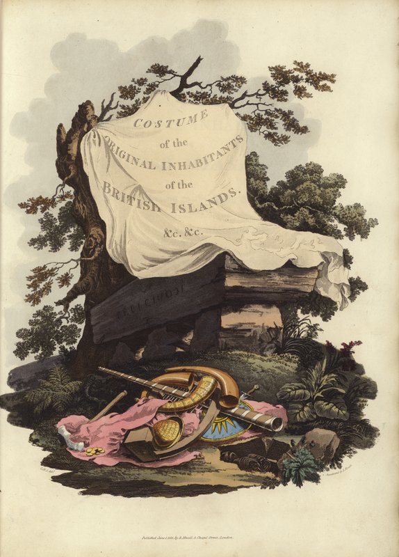 Tittelside til The Costume of the Original Inhabitants of the British Islands av English School