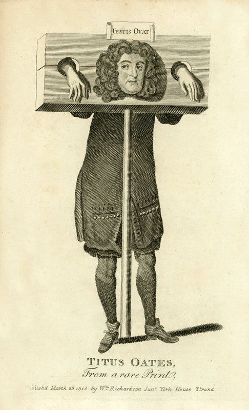 Titus Oates, søyle av English School