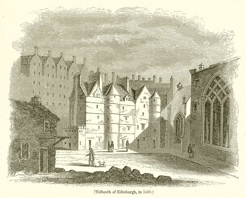 Tolbooth of Edinburgh, i 1630 av English School