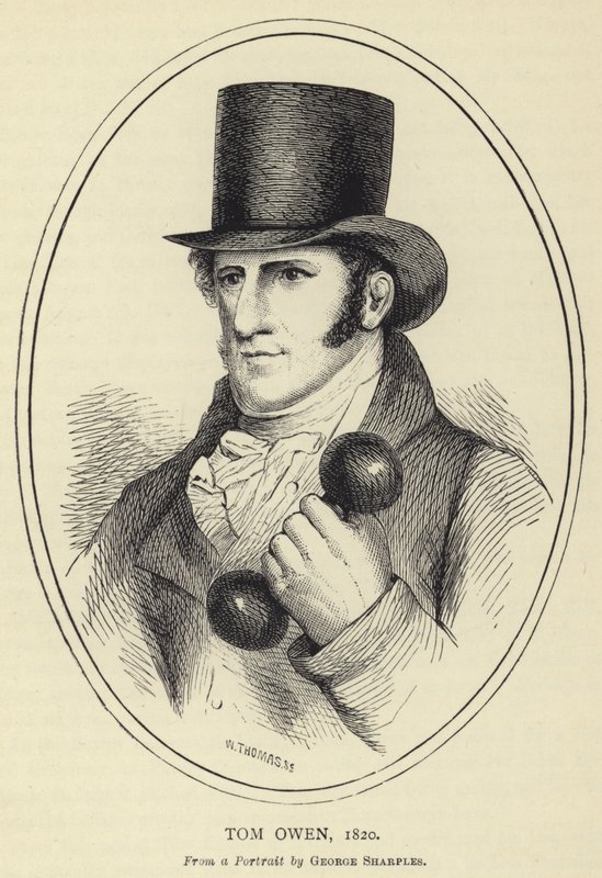 Tom Owen, 1820, Fra et portrett av George Sharples av English School