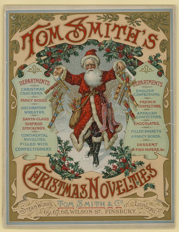 Tom Smith & Co Ltd, Christmas Novelties, Christmas Crackers, Brosjyreomslag av English School