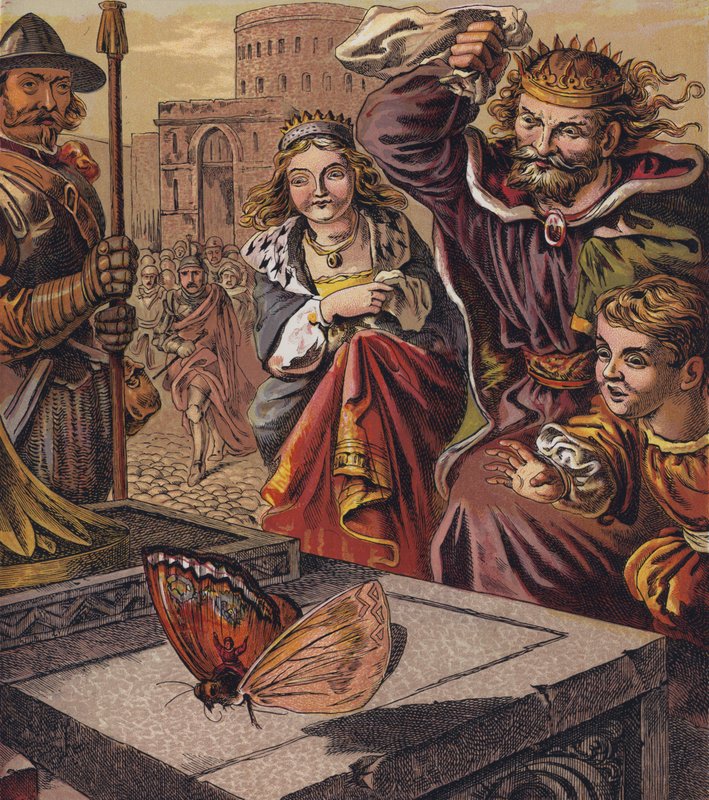 Tom Thumb (farge litho) av English School
