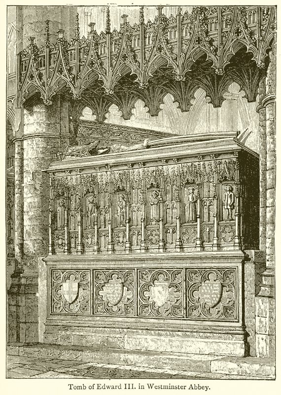 Graven til Edward III i Westminster Abbey av English School