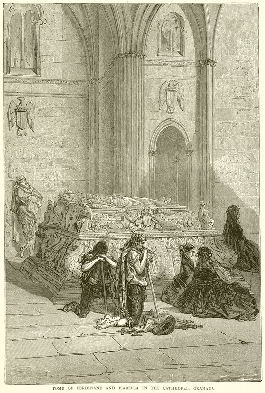 Graven til Ferdinand og Isabella i katedralen, Granada av English School
