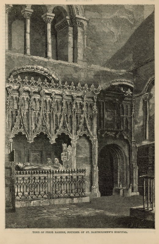 Graven til Prior Rahere, grunnlegger av St Bartholomews Hospital av English School