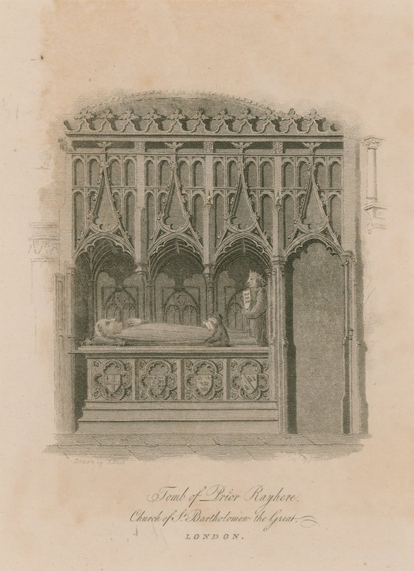 Graven til Prior Rayhere, Church of St Bartholomew the Great, Smithfield av English School