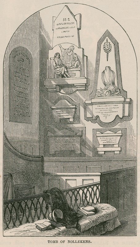 Graven til kunstneren Joseph Nollekens, Paddington Church, London av English School