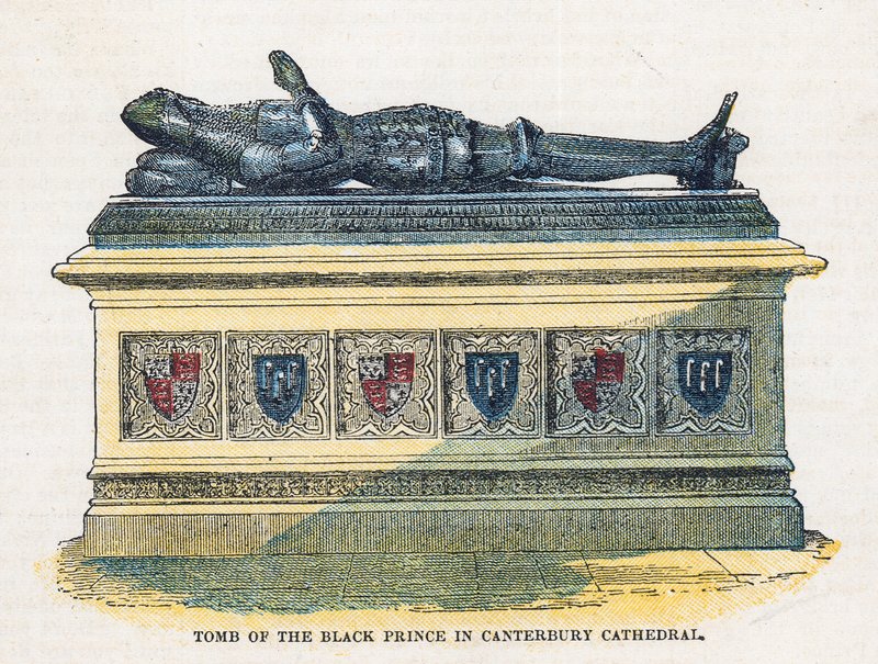 Graven til den svarte prinsen i Canterbury katedral av English School