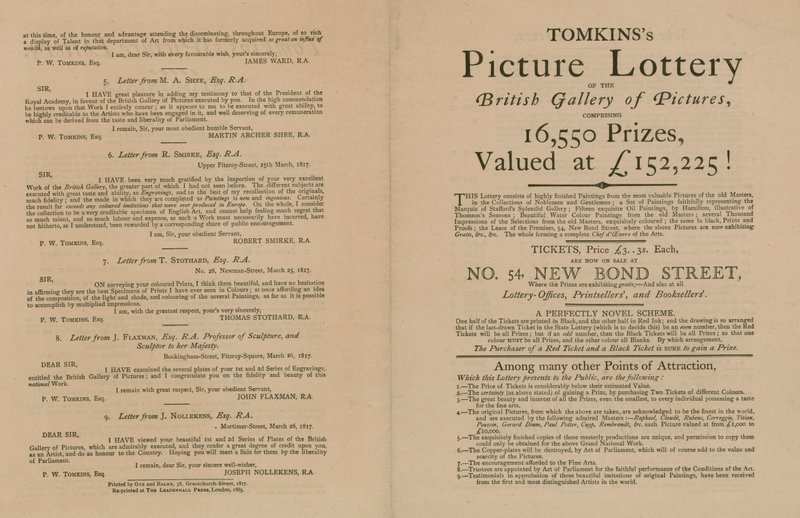 Tomkinss Picture Lottery fra British Gallery of Pictures av English School