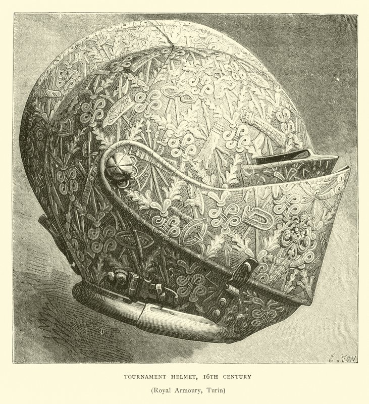 Turneringshjelm, 1500-tallet av English School