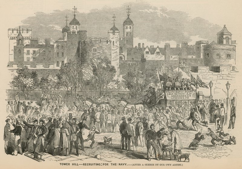 Tower Hill, London: rekruttering til marinen av English School
