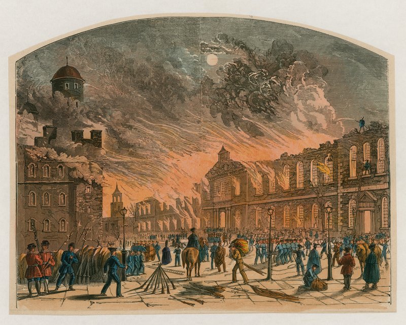 Tower of London Fire, 1841 av English School