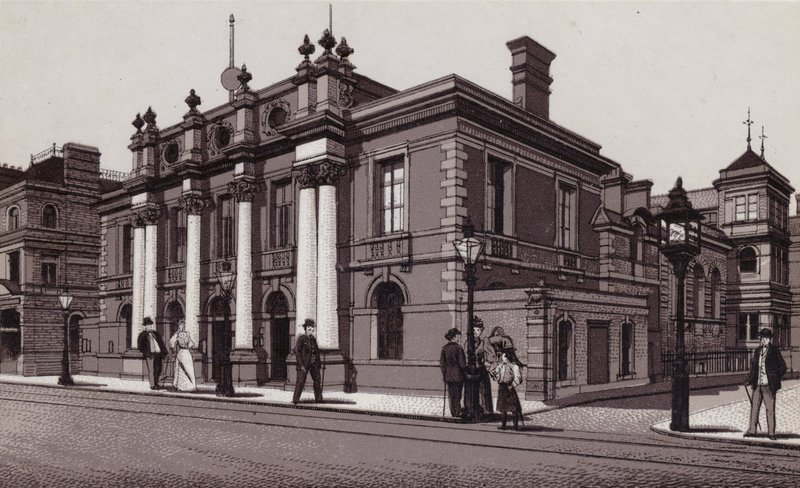 Rådhus, Cardiff (litho) av English School