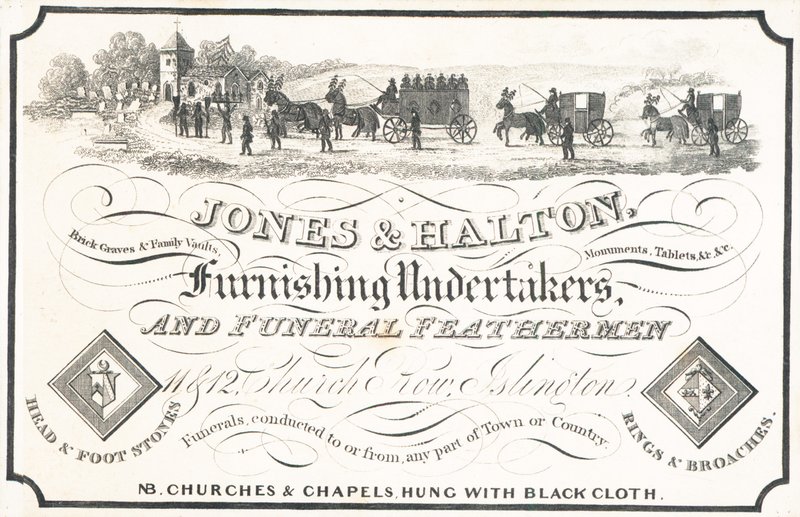 Trade card, Jones & Halton av English School