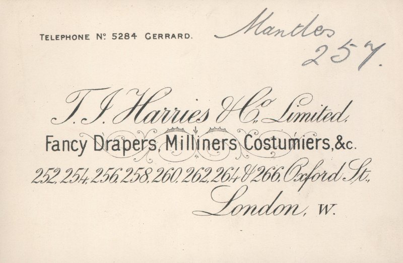 Handelskort, T J Harries & Company Limited av English School