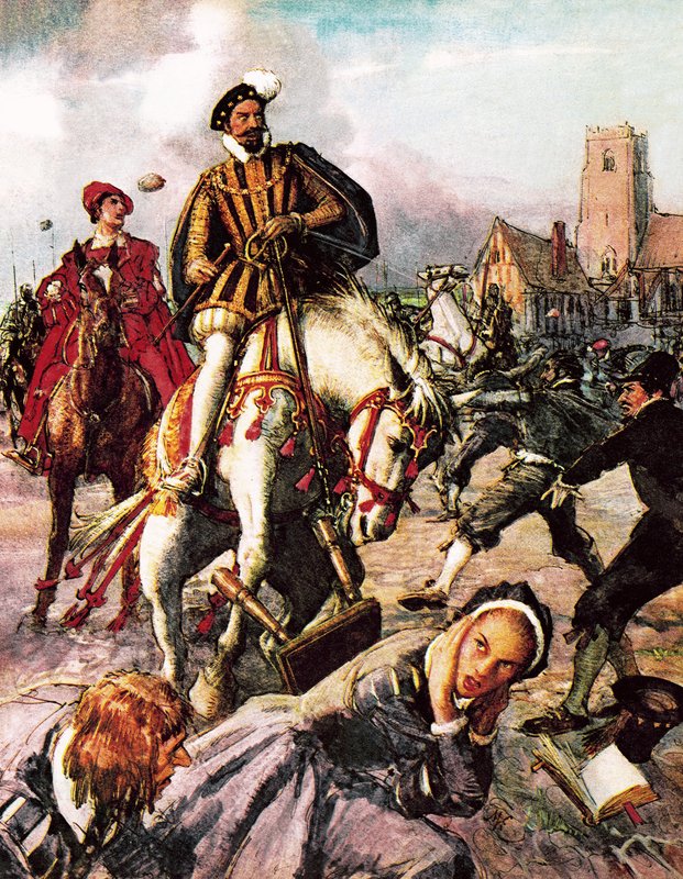 Tragedie på St. Bartolomeusdagen, 1572 av English School