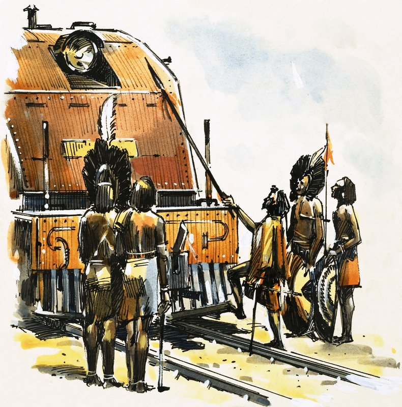Tren med afrikanere av English School