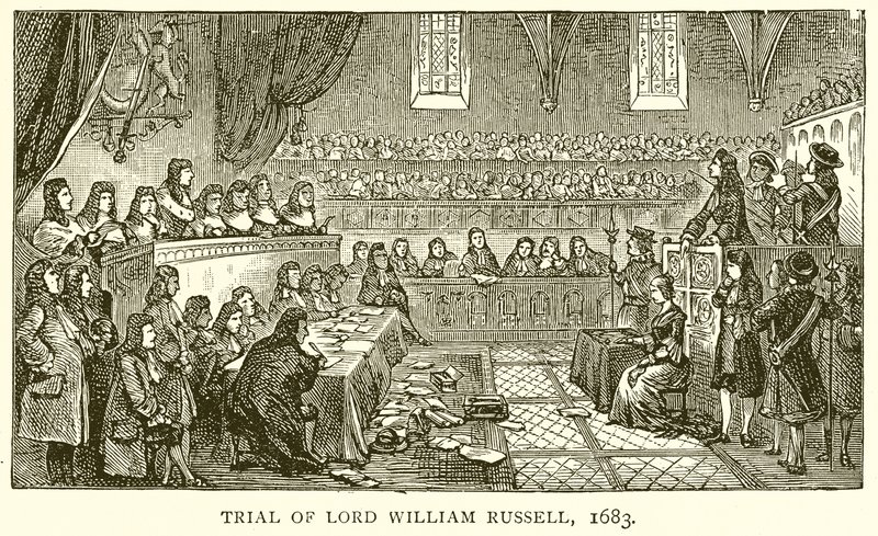 Rettssak mot Lord William Russell, 1683 av English School