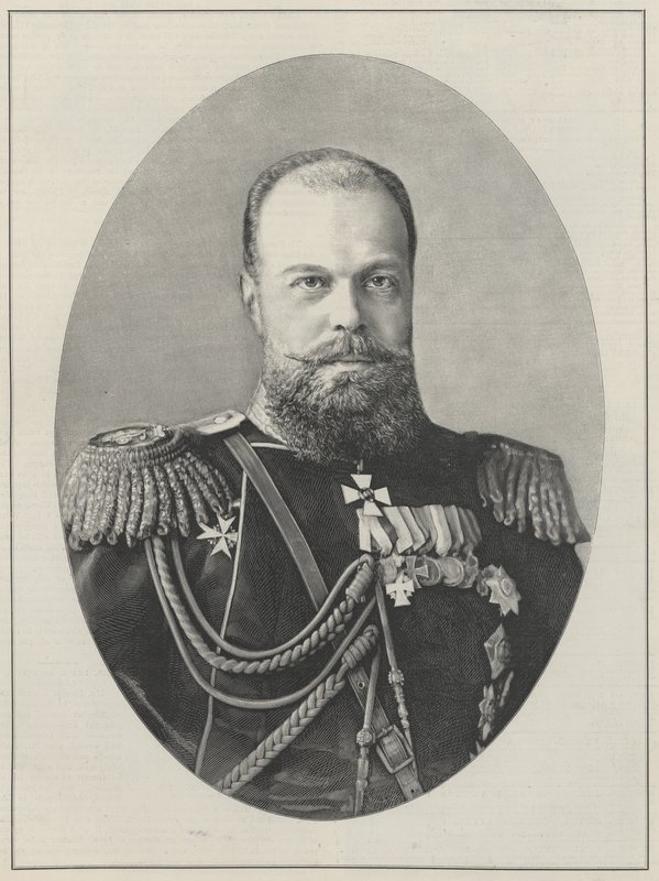 Tsar Alexander III av Russland. av English School