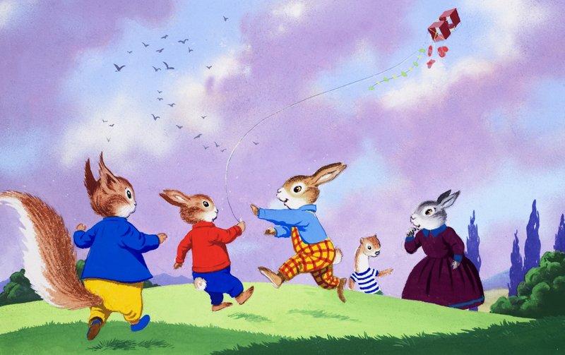 Tufty flyr en drage av English School