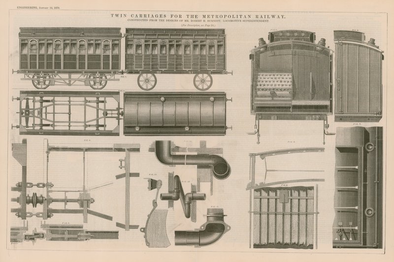 Tvillingvogner for Metropolitan Railway av English School