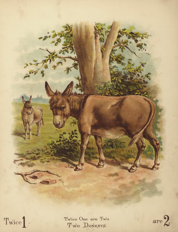 To esler (chromolitho) av English School