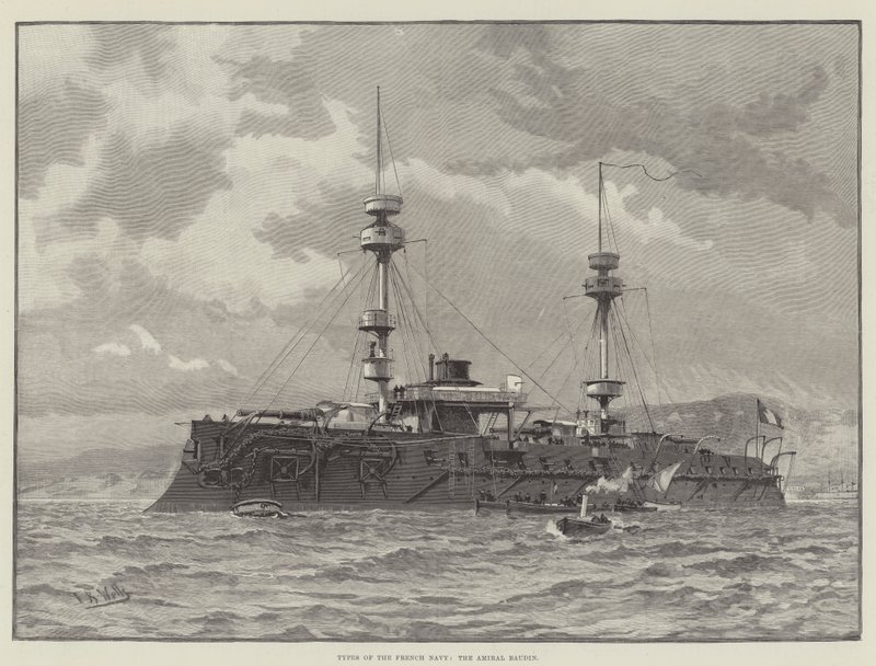 Typer av den franske marinen, Amiral Baudin (gravering) av English School