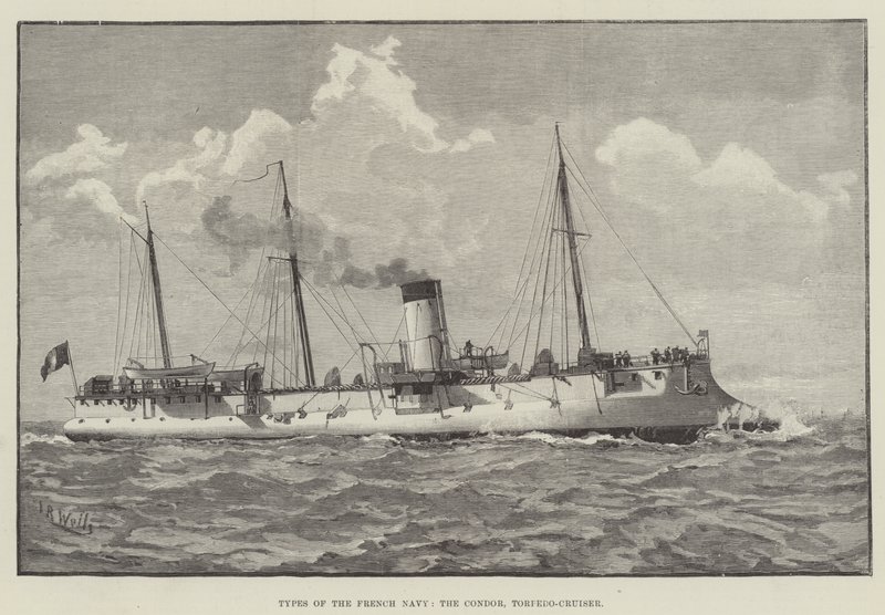 Typer av den franske marinen, Condor, Torpedo-Cruiser (gravering) av English School
