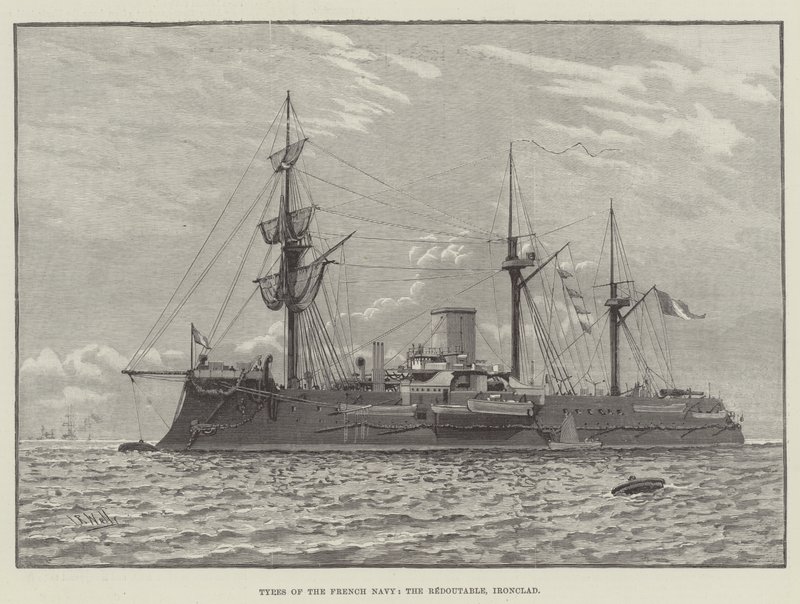 Typer av den franske marinen, Redoutable, Ironclad (gravering) av English School