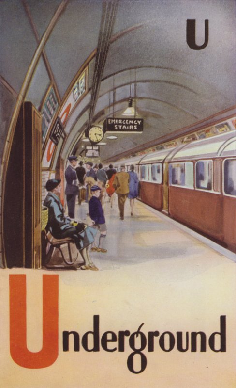 U, Underground (farge litho) av English School