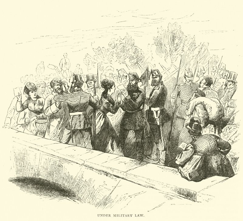 Under militær lov, mars 1871 av English School