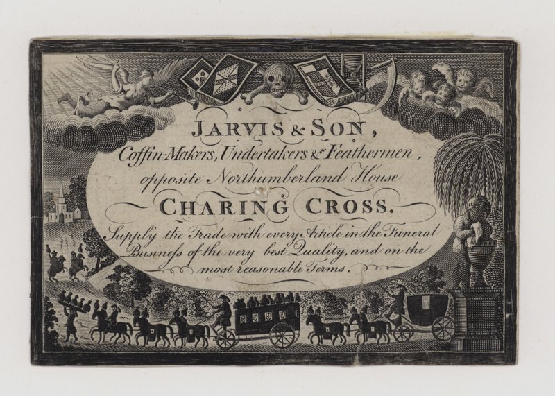 Undertakers, Jarvis og Son, handelskort av English School