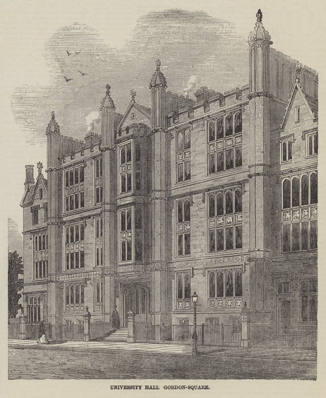 University Hall, Gordon-Square (gravering) av English School