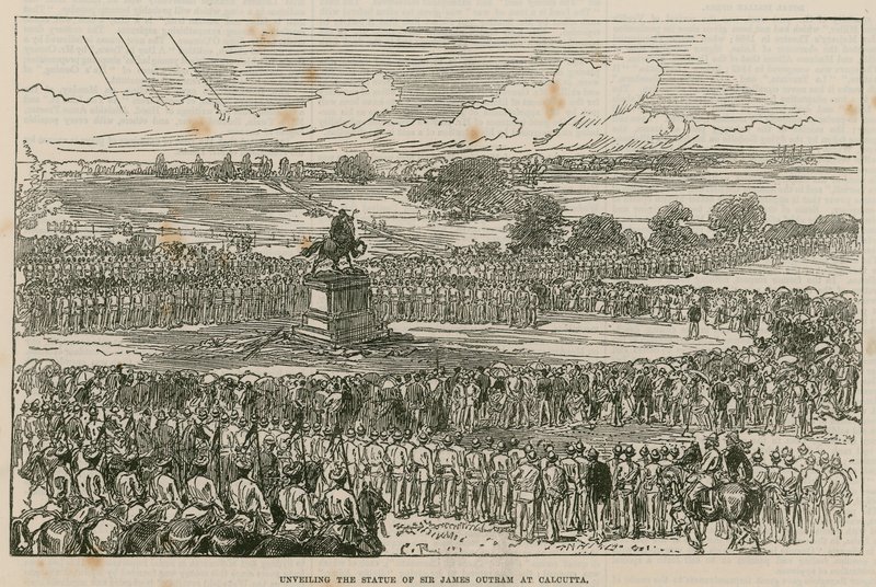 Avduking av statuen av Sir James Outram i Calcutta av English School